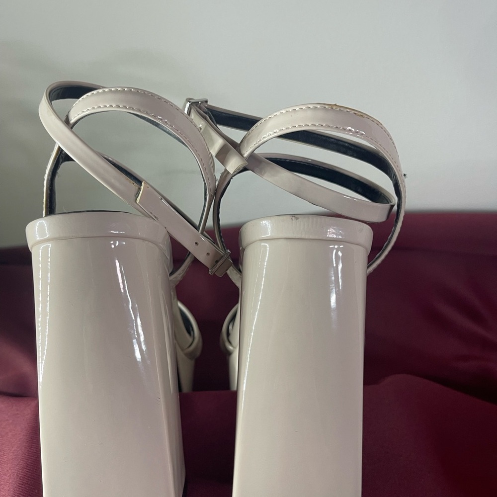 Zara Cream Platform Heels - Picture 5 of 12